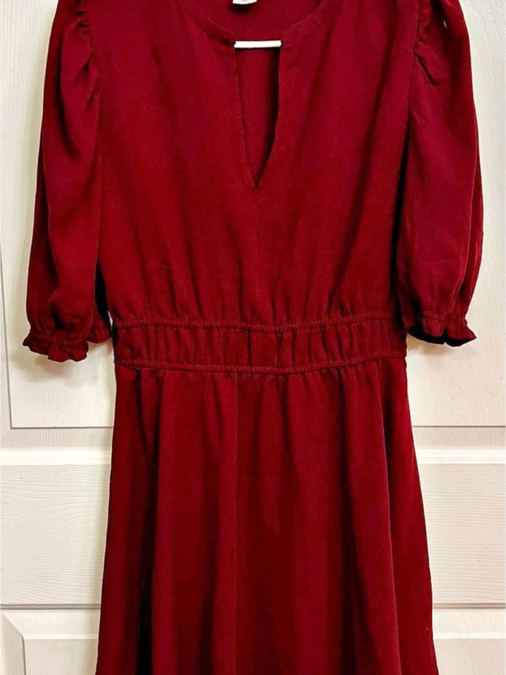 Melrose and Market Puff Sleeve Mini Dress in Plum Purple Size Small